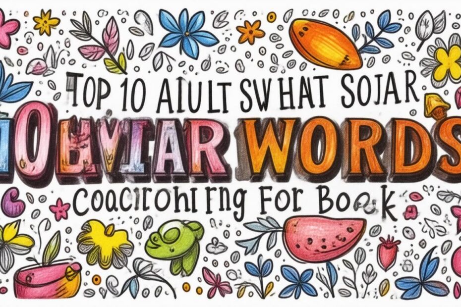 Top 10 Adult Swear Words Coloring Books for Stress Relief