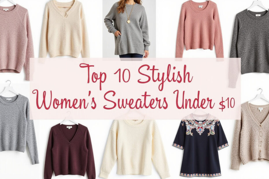 Top 10 Stylish Women's Sweaters Under $10
